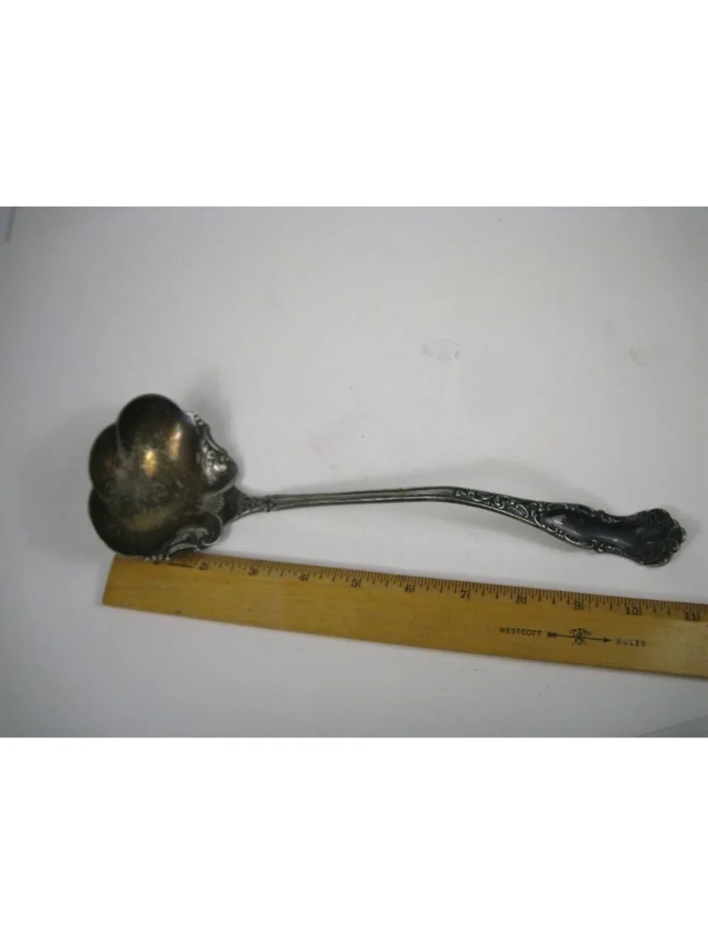 Antique Wm Rogers Melrose Silverplate Oyster Spoon 8 inch Elegant Design